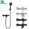 Ensemble de robinets de douche thermostatiques noirs – vue 1
