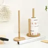 Porte-rouleau de papier de cuisine en bois – vue 4