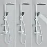 Ensemble de douche blanche avec longue rotation du bec – vue 2