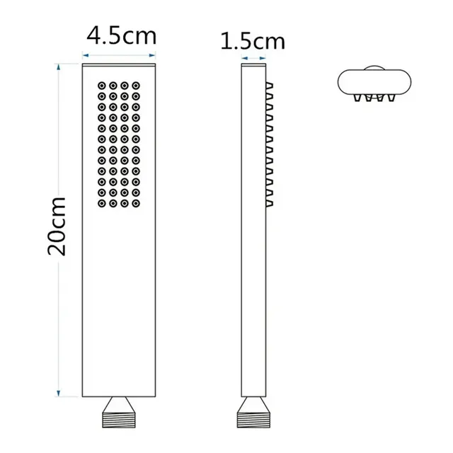 Pommeau de douche à main en laiton de qualité – vue 3