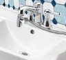 Robinet de lavabo de salle de bains chromé à poignée… – vue 4