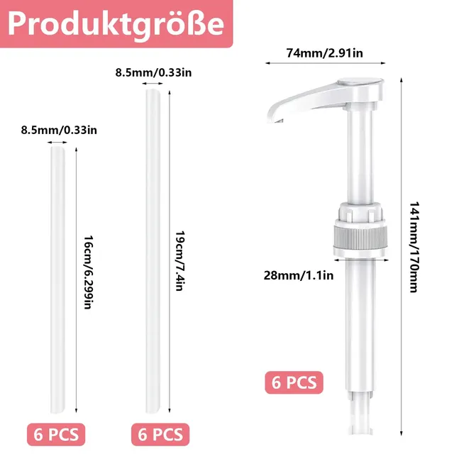 Lot six pompes doseuses sirop compatibles bouteilles… – vue 2