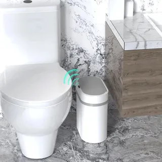 Poubelle de salle de bain avec capteur de mouvement