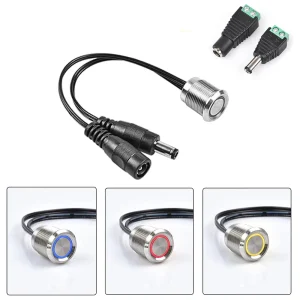 Interrupteur de gradation tactile, 3 couleurs, capteur encastré, bouton de commande, variateur à intensité variable en continu pour armoire à bande LED 12V 24V, usage intérieur