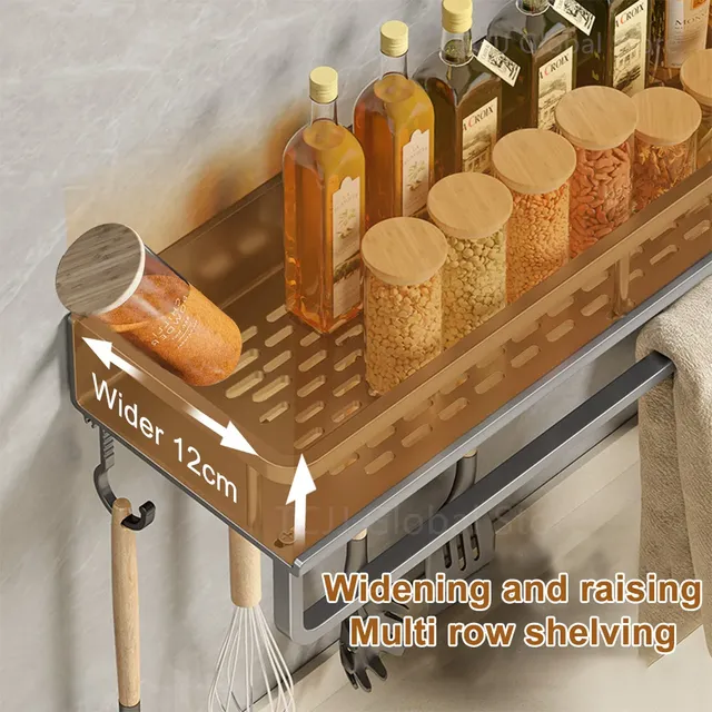 1/2 pièces sans poinçon porte-épices mural cuisine… – vue 3