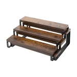 Présentoir en bois support de support cuisine en bois 3 niveaux supports à épices organisateur rustique présentoir pour salle de bain parfum