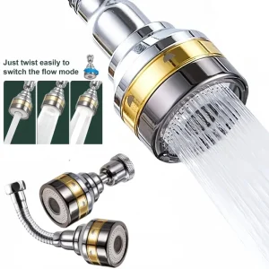 Aérateur de robinet de cuisine en laiton réglable, 3 Modes, extension rotative à 360 degrés en acier inoxydable, Booster haute pression, économie d&rsquo;eau