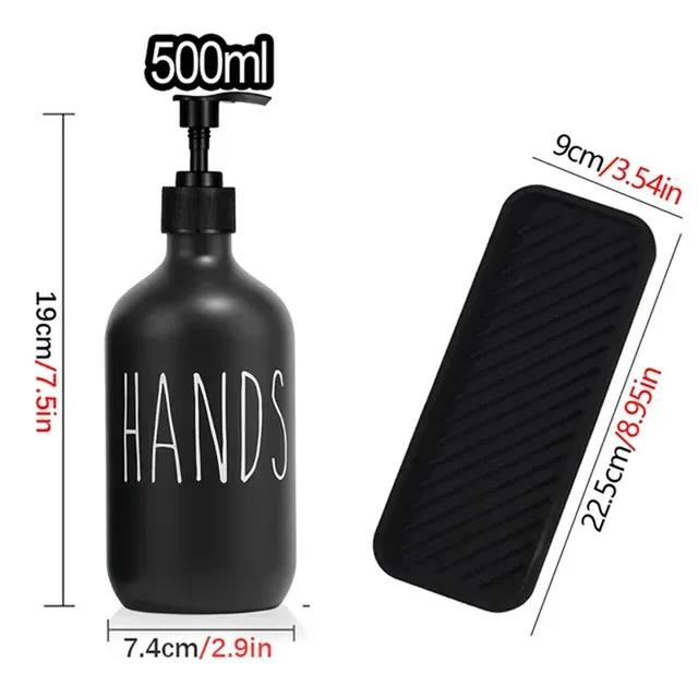 Distributeur de savon blanc/noir de 500ml – vue 2