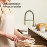 Robinet mitigeur cuisine laiton brossé doré bec haut… – vue 4