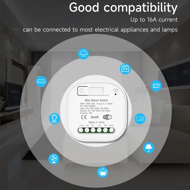 Commutateur sans fil Wifi intelligent RF433 – vue 5
