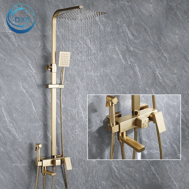 Colonne douche murale complète pommeau pluie grande tête… – vue 2