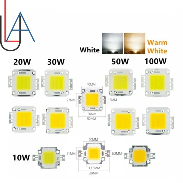 Blanc/blanc chaud 10W 20W 30W 50W 100W puce de lumière…