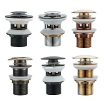 Senlesen Égouttoir d&rsquo;évier de lavabo en laiton résistant à la corrosion facile à nettoyer avec & sans options de débordement Drain pop-up de lavabo, ORB