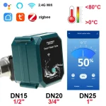 Vanne d&rsquo;eau Wifi Tuya, arrêt du taux d&rsquo;eau 0% à 100%, robinet à tournant sphérique Zigbee, contrôleur d&rsquo;automatisation de robinet intelligent de jardin, Assistant domestique