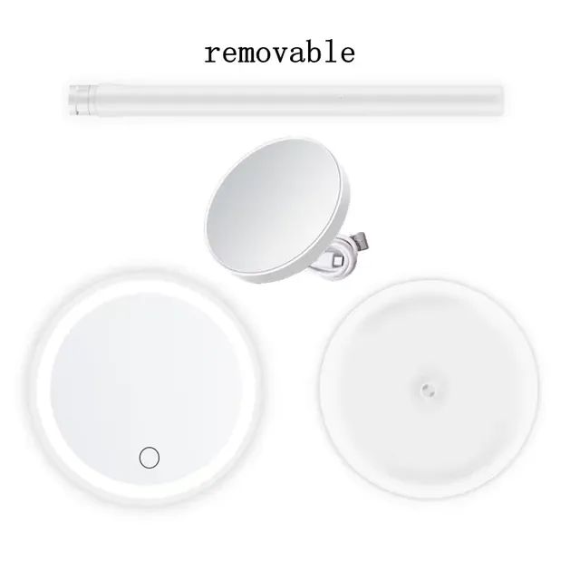 Miroir de maquillage LED ﻿ Miroir de vanité USB détachable – vue 4