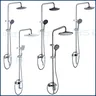 Système de douche en laiton chromé/gris