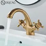 Mélangeur lavabo deux poignées croisillon bec cintré… – vue 2