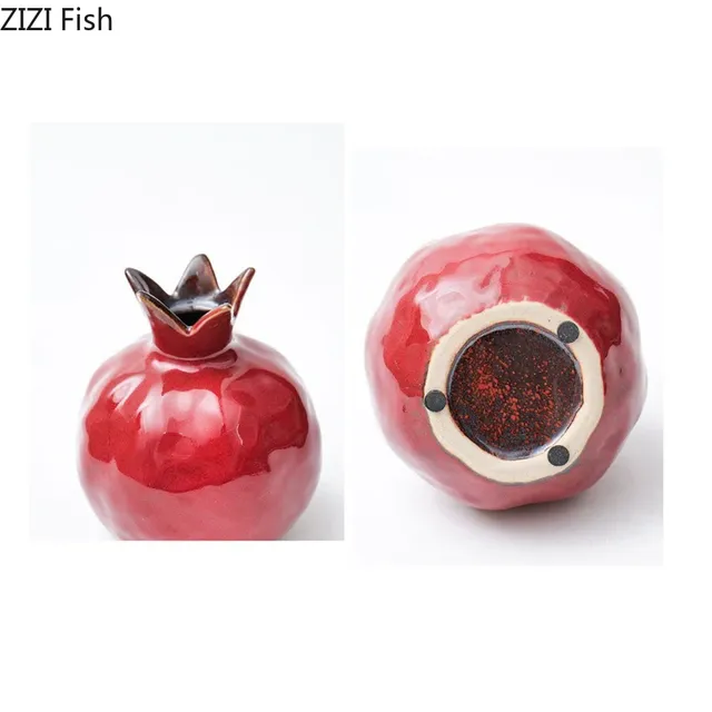 Vase à grenade en porcelaine brillante – vue 5