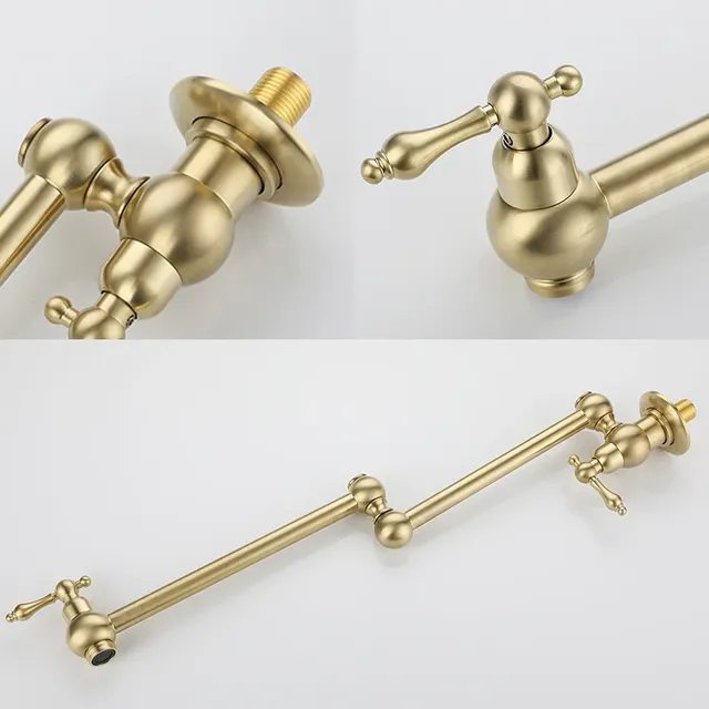 Robinet Mural Articulé Double Bras Pivotant Laiton… – vue 5