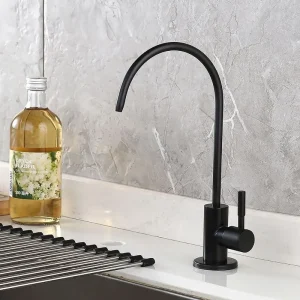 Robinet d&rsquo;eau potable en acier inoxydable brossé, robinet purificateur d&rsquo;eau de cuisine pour la Filtration d&rsquo;eau par osmose inverse sans espace d&rsquo;air