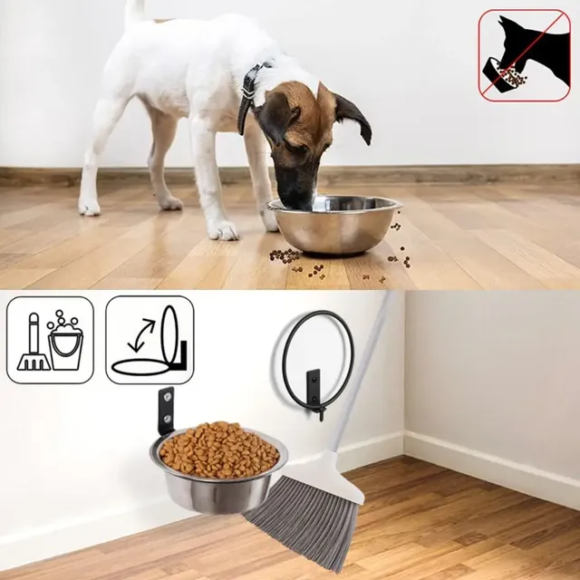 Bassin pour chat pliable suspendu bol pour animaux de… – vue 5