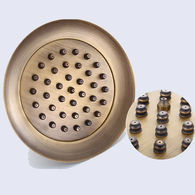 Pommeau de douche à effet de pluie doré en acier… – vue 4