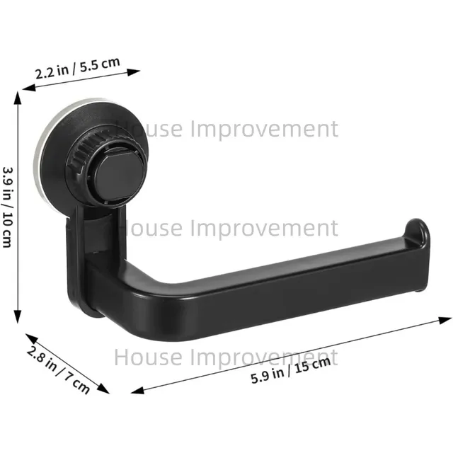 Support papier toilette mural ventouse fixation sans… – vue 6