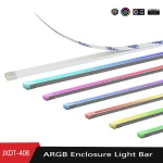 ARGB châssis d&rsquo;ordinateur lumière LED avec 5V 3 broches/petit 4 broches Tube carré Silicone atmosphère colorée bricolage bande lumineuse lampe d&rsquo;ordinateur
