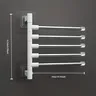 Porte serviettes mural pivotant quatre bras acier chromé… – vue 6