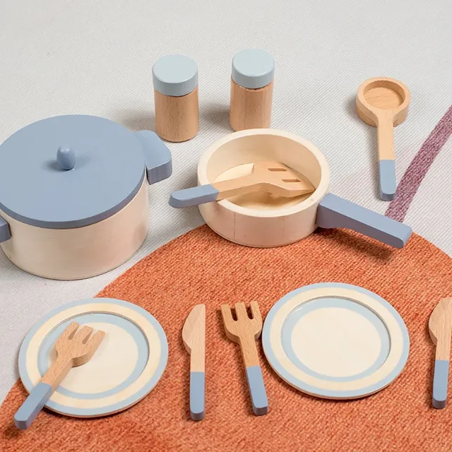 Jouets de cuisine de simulation en bois pour enfants – vue 5