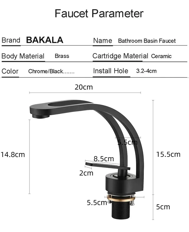 BAKALA robinet de lavabo mitigeur de salle de bains… – vue 7