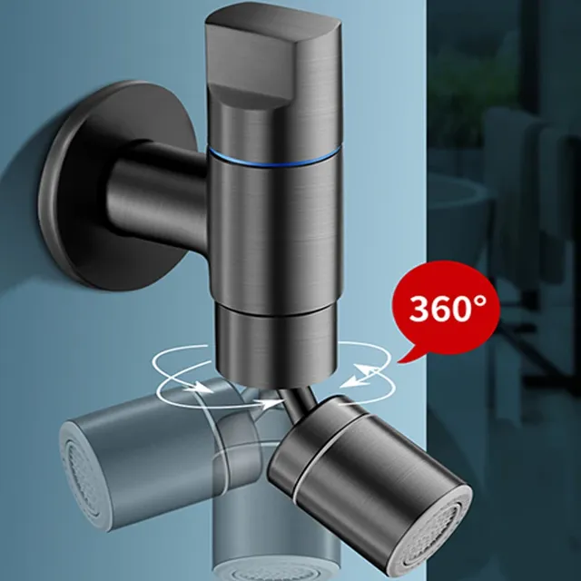 201 acier inoxydable mural monotrou 360 ° Robinet… – vue 2