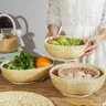 Panier de rangement rond en bambou tissé à la main – vue 5