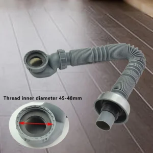 Tuyau de vidange pour baignoire, conception de joint d&rsquo;eau, Drainage efficace, fonctionnalité de baignoire plate, ABS gris, baignoires PP RV de haute qualité