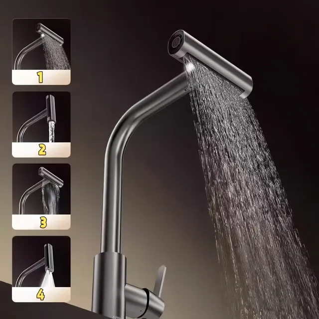 1080 ° Robinet de lavabo mécanique rotatif pour salle de… – vue 4