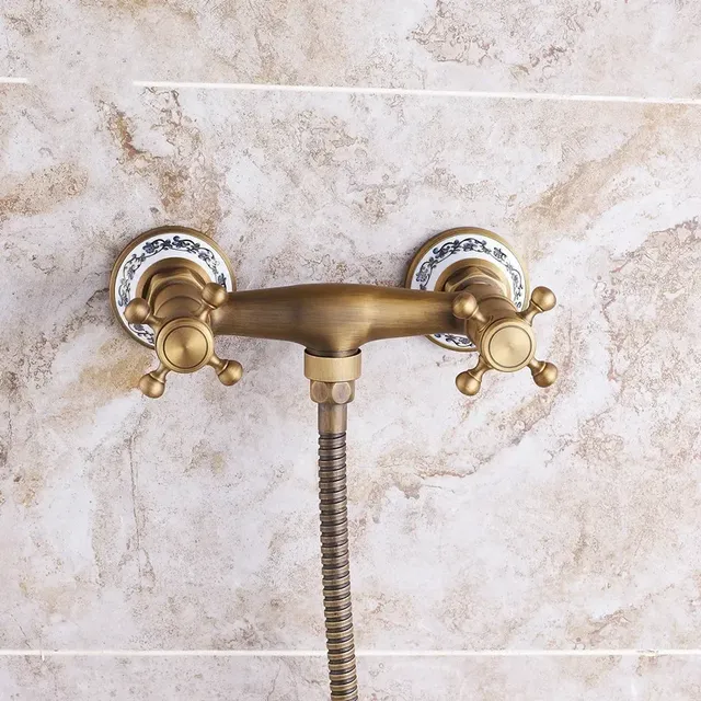 Robinets de douche rétro en laiton Antique – vue 6