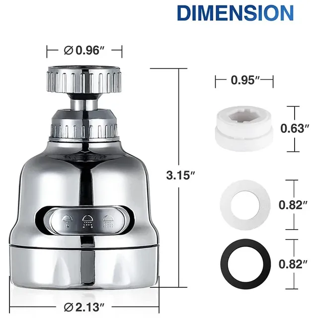 Robinet de cuisine pivotant réglable – vue 4