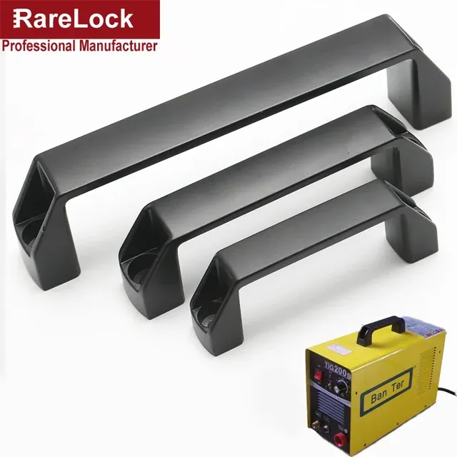 Bouton de poignée de porte d'armoire en métal noir pour…