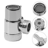 Déviateur robinet trois voies plastique chrome argenté… – vue 5
