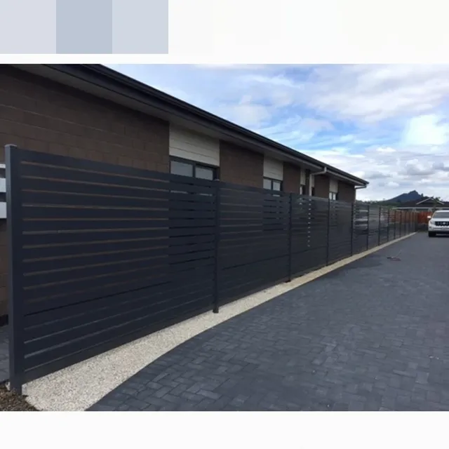Panneau clôture aluminium thermolaqué anthracite lames…