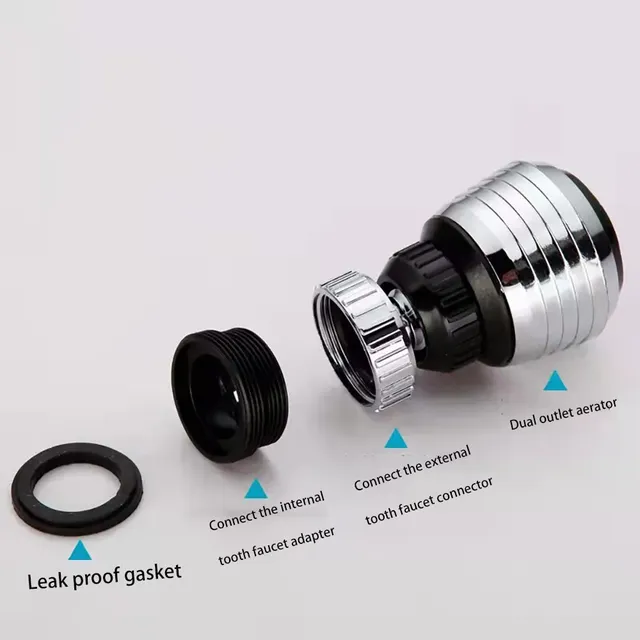 Rallonge de robinet de cuisine 360 ° Ajusteur double… – vue 5