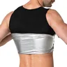 Gilet sauna homme sans manches coupe ajustée noir… – vue 3