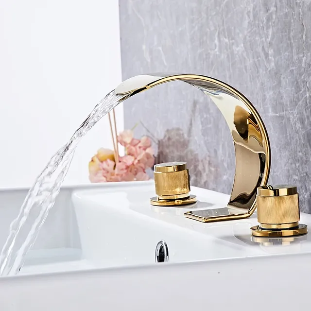 Robinet de salle de bains mélange chaud et froid deux… – vue 3