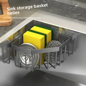 Panier de vidange de rangement de cuisine, support d&rsquo;évier réglable, étagère en éponge à savon, panier de vidange mural en plastique, accessoires de cuisine pour la maison