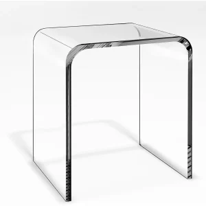 Table basse moderne tabouret acrylique Transparent Table d&rsquo;appoint de lit en acrylique pour salon, chambre à coucher, baignoire