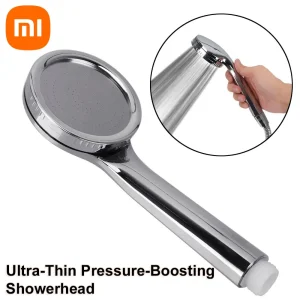 Xiaomi pomme de douche Ultra-mince à surpression pomme de douche chromée à économie d&rsquo;eau à main avec pulvérisation unique