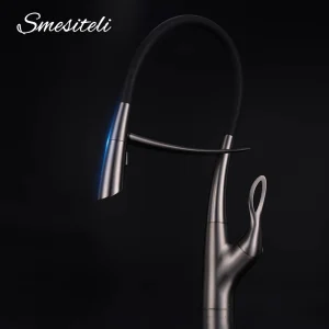 Robinet de cuisine à capteur extractible, poignée unique, affichage numérique, pulvérisateur à traction, mélangeur d’évier monté Robinet de cuisine à capteur extractible, poignée unique, affichage numérique, pulvérisateur à traction, mélangeur d’évier monté