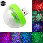 Rvb Led USB voiture USB lumière ambiante DJ RGB Mini coloré musique Interface sonore vacances fête atmosphère intérieur dôme coffre lampe