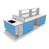 Paillasse laboratoire îlot doubleface plantravail blanc… – vue 1