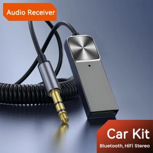 Kit voiture Bluetooth 5.5, récepteur audio auxiliaire, USB vers 3,5 mm, stéréo Hi-Fi, navigation musicale, mains libres, avec micro, adaptateur sans fil, transmission Kit voiture Bluetooth 5.5, récepteur audio auxiliaire, USB vers 3,5 mm, stéréo Hi-Fi, navigation musicale, mains libres, avec micro, adaptateur sans fil, transmission